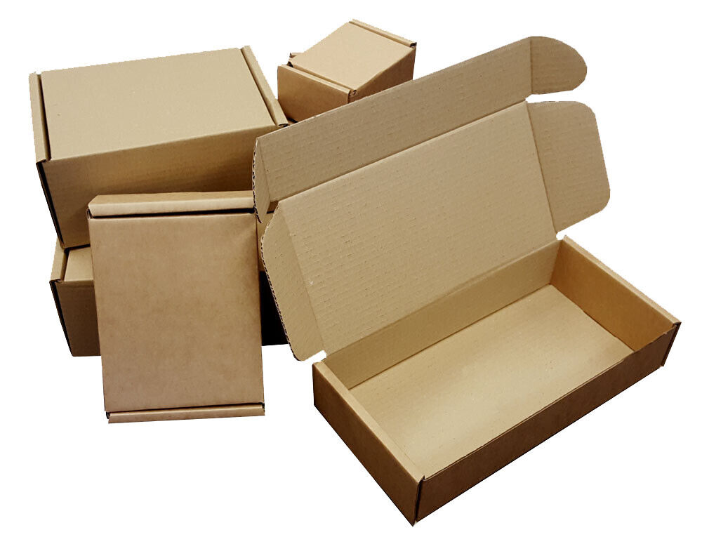 Brown Die Cut Folding Lid Postal Cardboard Boxes Small Parcel Shipping Cartons Brown Die Cut Folding Lid Postal Cardboard Boxes Small Parcel Shipping Cartons