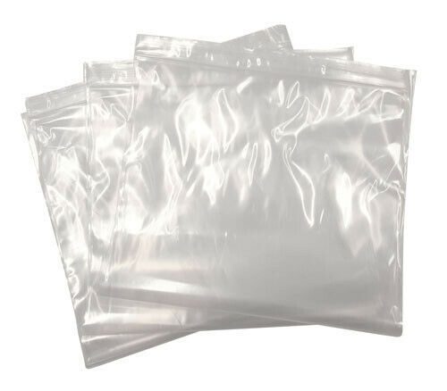 Heavy Duty Plain Resealable Polythene Grip Seal Bags 250 Gauge 62.5 Micron